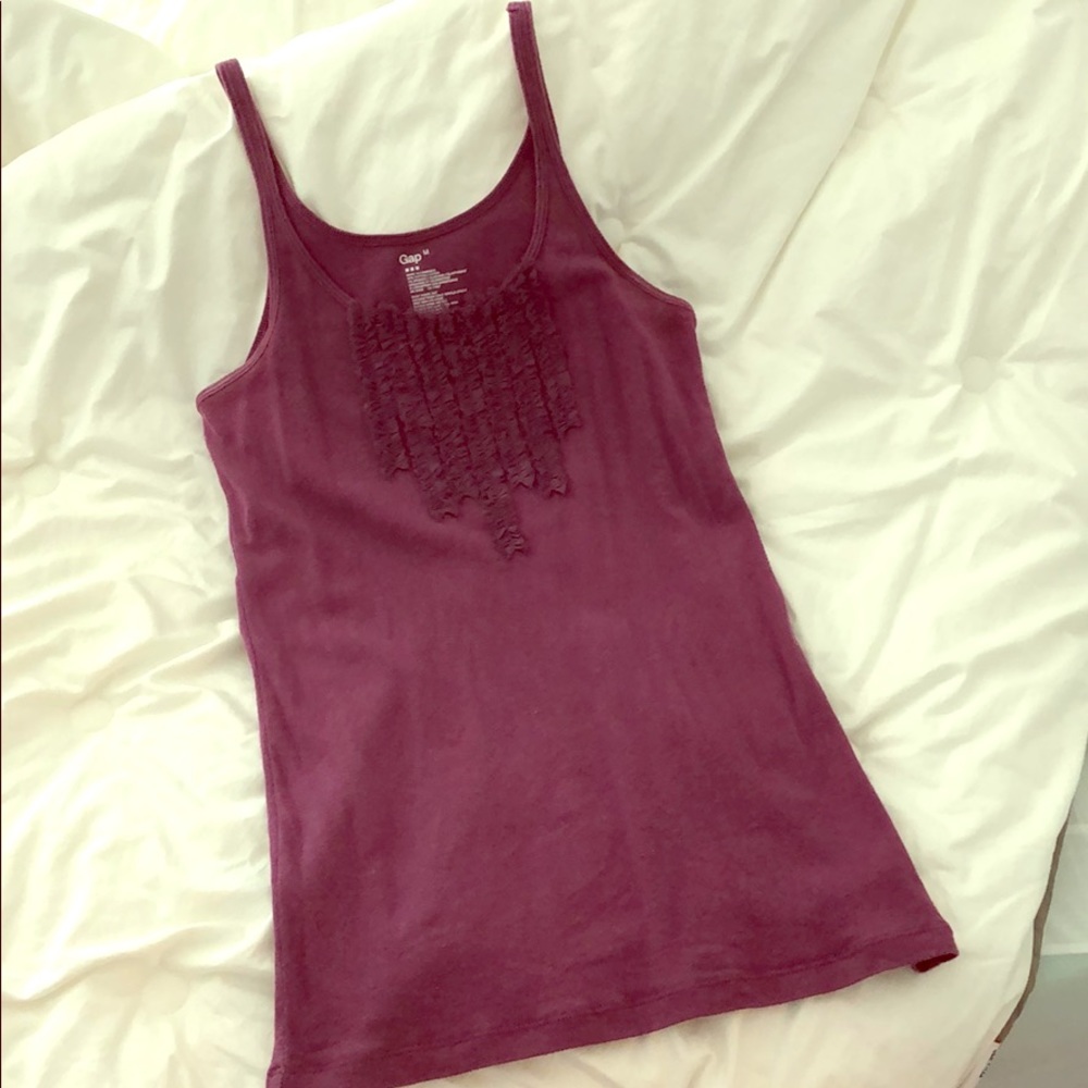 Purple tank with frill